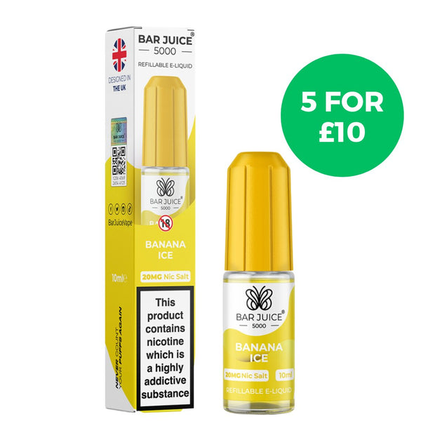 Banana Ice Nic Salt E-Liquid by Bar Juice 5000