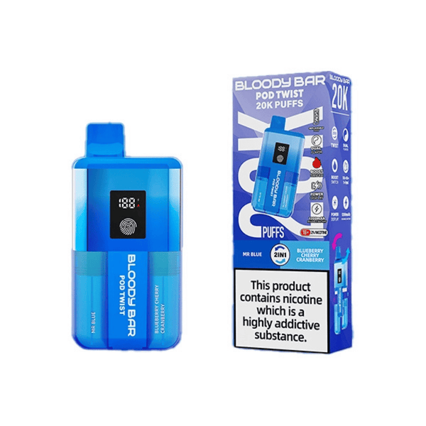 Bloody Bar 20K Prefilled Pod Kit Mr Blue / Blueberry Cherry Cranberry