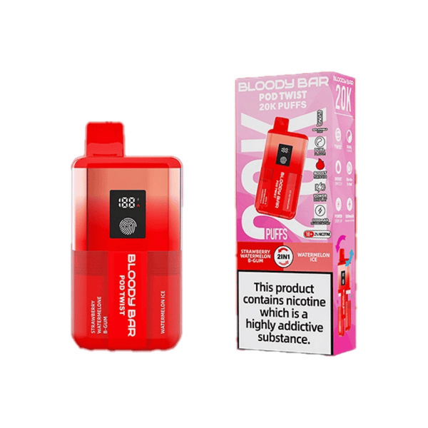 Bloody Bar 20K Prefilled Pod Kit Strawberry Watermelon B-gum / Watermelon Ice