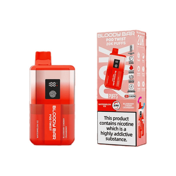Bloody Bar 20K Prefilled Pod Kit Watermelon Ice / Blueberry Cherry Cranberry