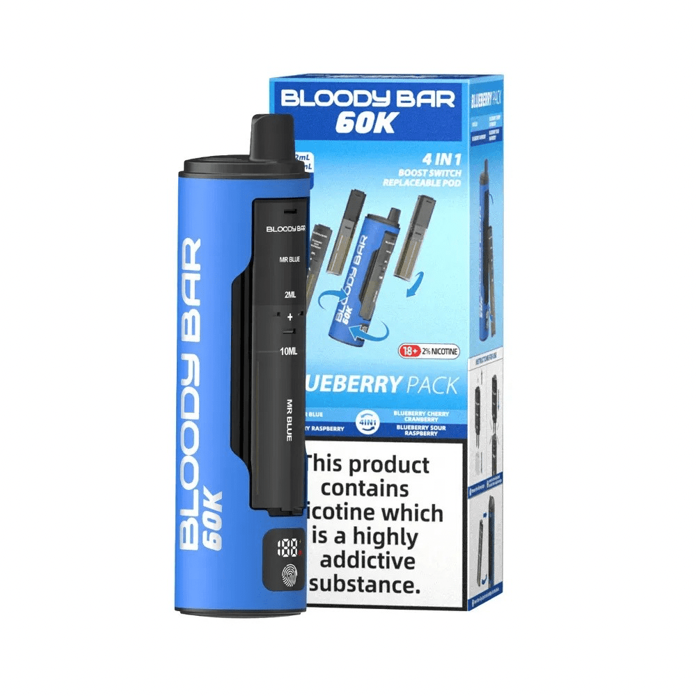 Bloody Bar 60K Prefilled Pod Kit Blueberry Pack - EUK