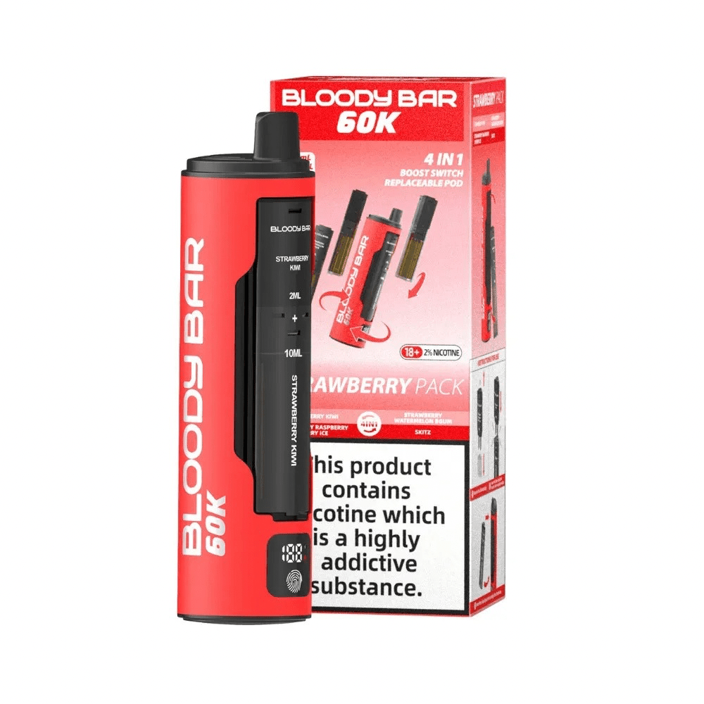 Bloody Bar 60K Prefilled Pod Kit Strawberry Pack - EUK