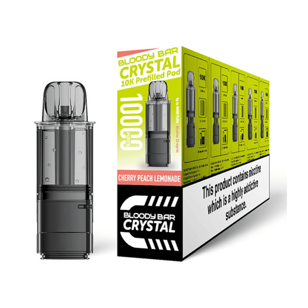Bloody Bar Crystal 10K Cherry Peach Lemonade Prefilled Pod - EUK