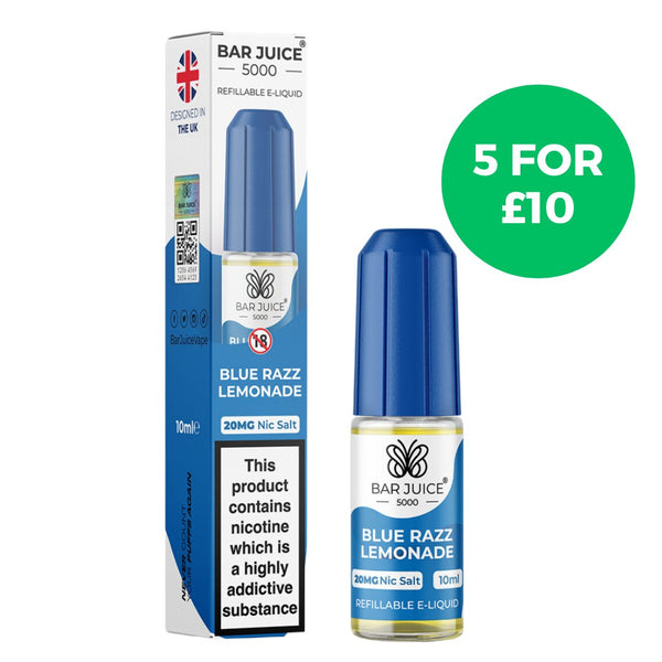 Blue Razz Lemonade Nic Salt E-Liquid by Bar Juice 5000