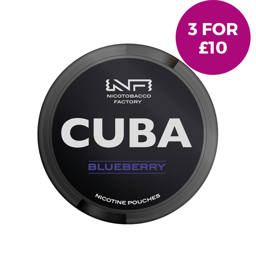 Blueberry Nicotine Pouches by Cuba Black