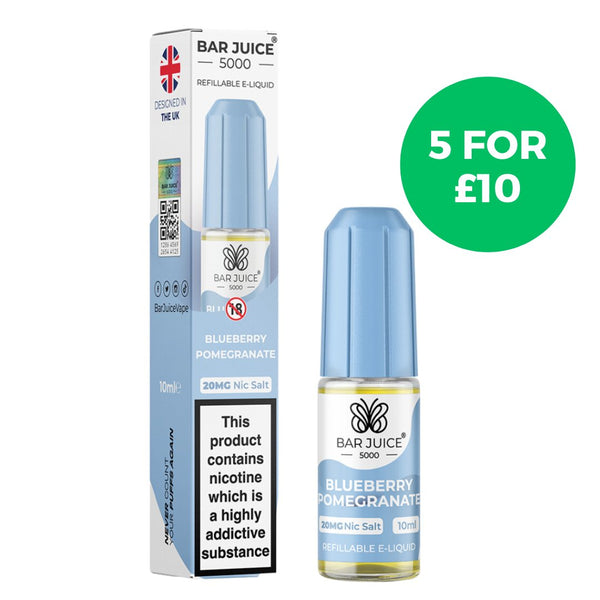 Blueberry Pomegranate Nic Salt E-Liquid by Bar Juice 5000