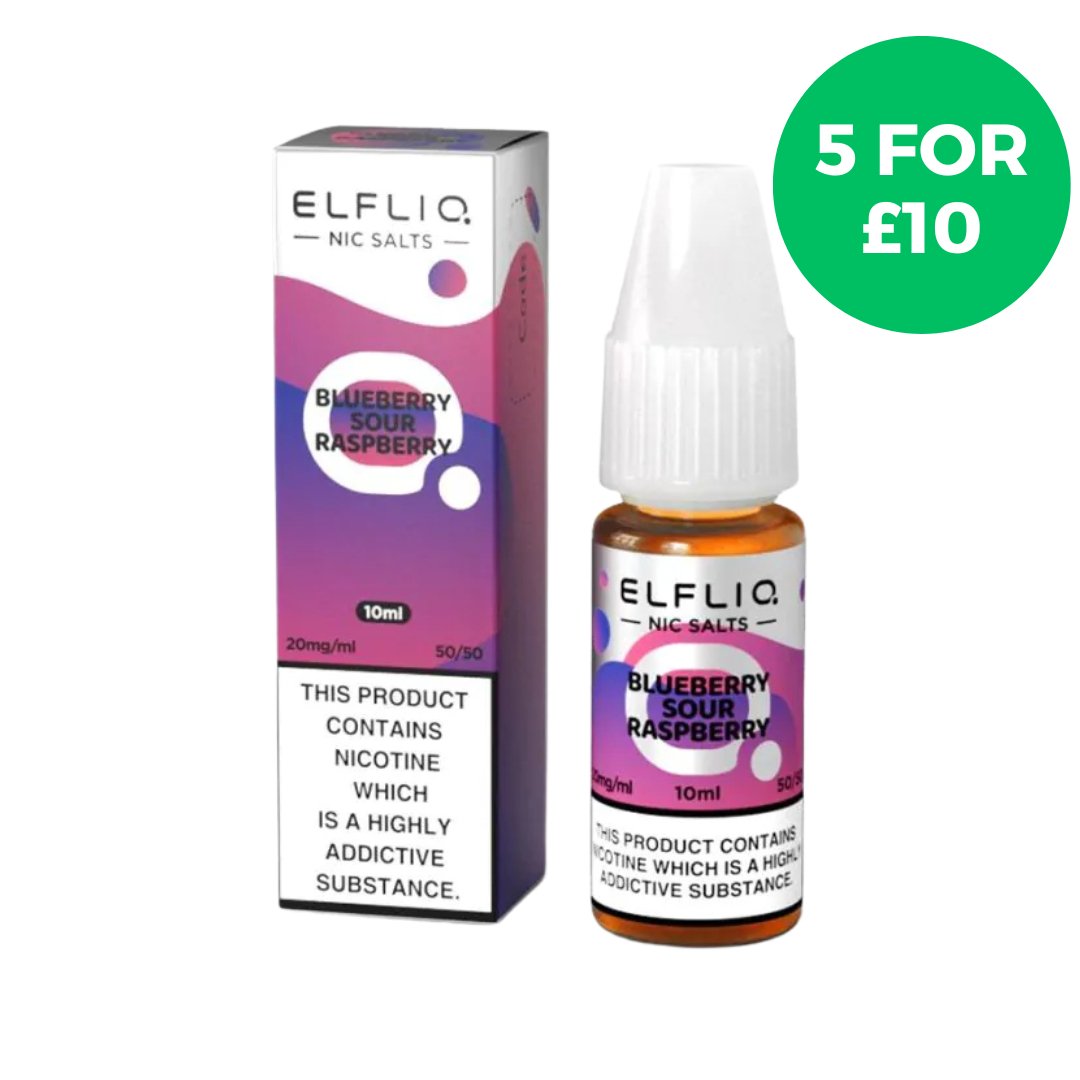 Blueberry Sour Raspberry Elf Bar Elfliq Nic Salt E - Liquid - EUK