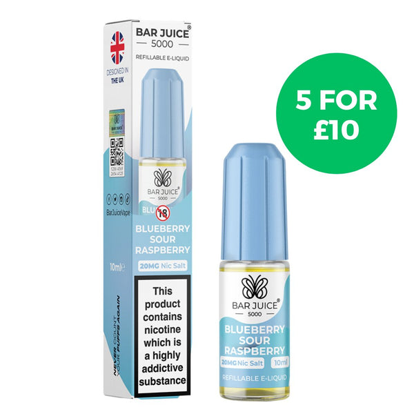 Blueberry Sour Raspberry Nic Salt E-Liquid by Bar Juice 5000