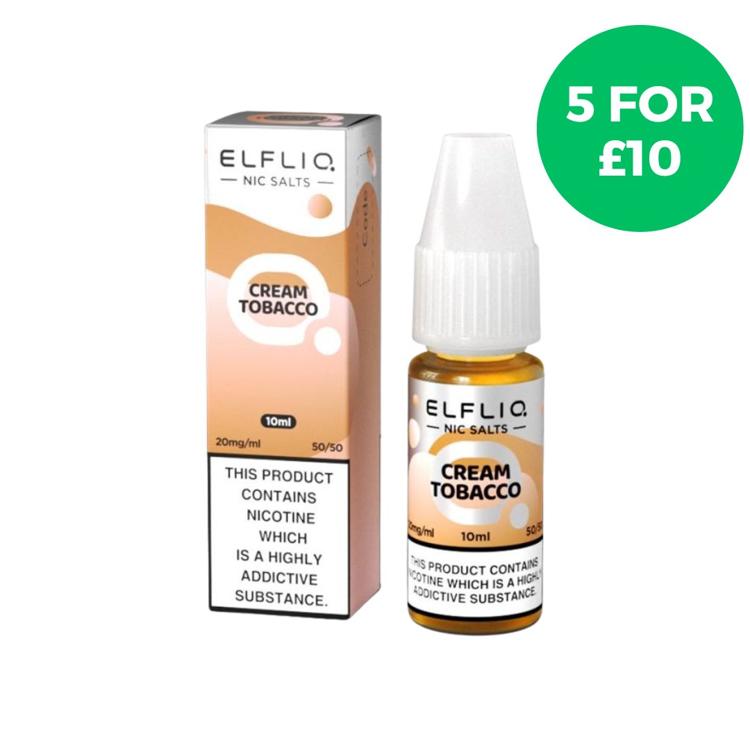 Cream Tobacco Elf Bar Elfliq Nic Salt E - Liquid - EUK