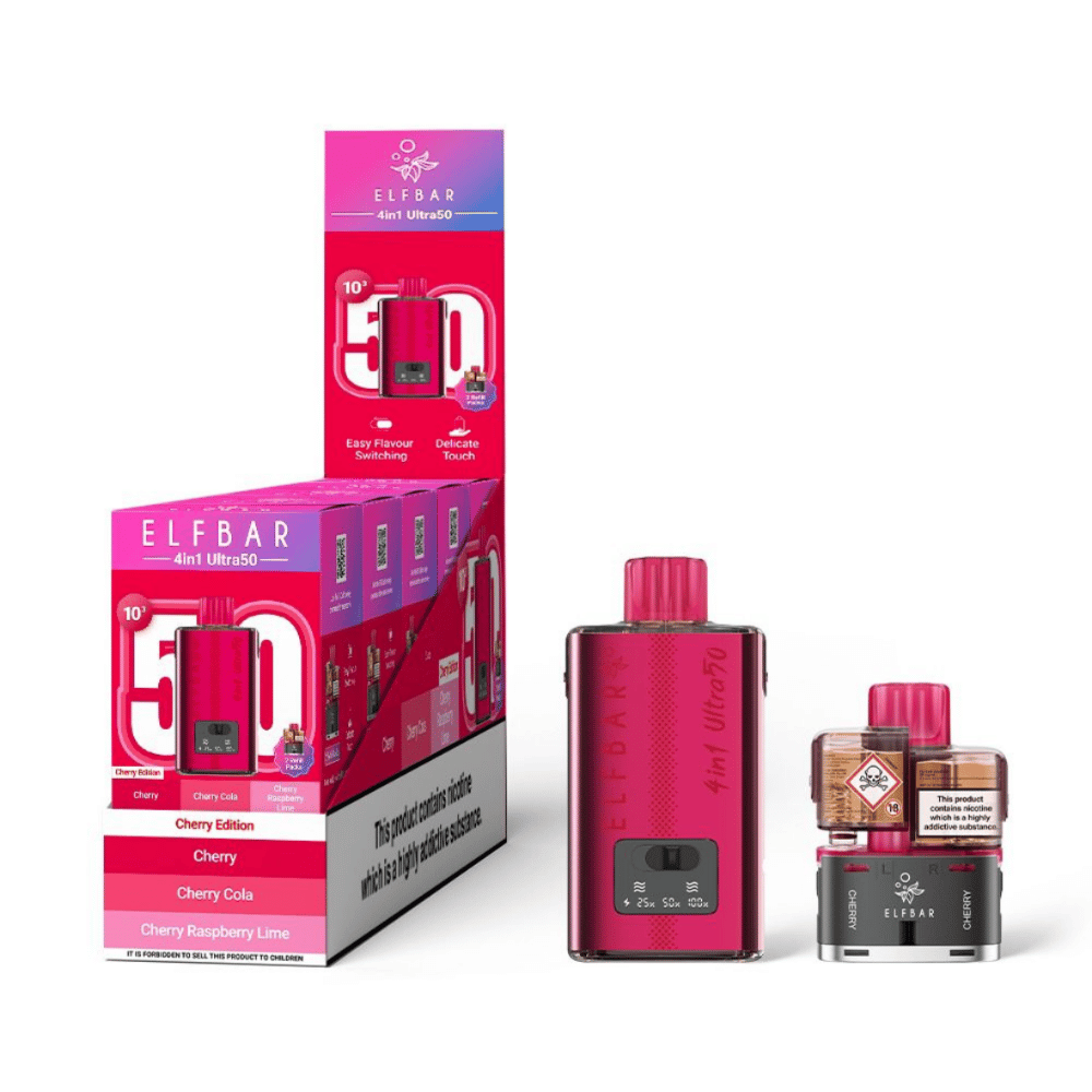 Elf Bar 4in1 Ultra 50 Prefilled Pod Kit Cherry Edition - EUK