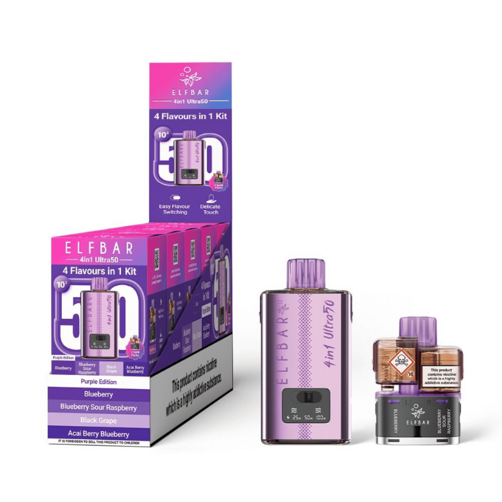 Elf Bar 4in1 Ultra 50 Prefilled Pod Kit Purple Edition - EUK