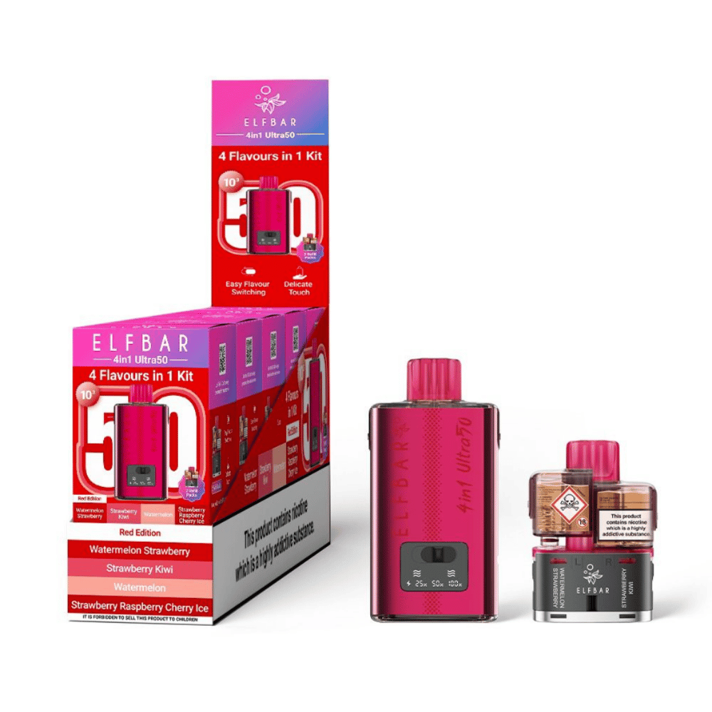 Elf Bar 4in1 Ultra 50 Prefilled Pod Kit Red Edition - EUK