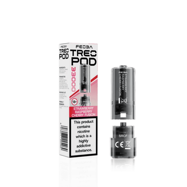 Feoba Treo 33000 Prefilled Pod Strawberry Raspberry Cherry Fusion