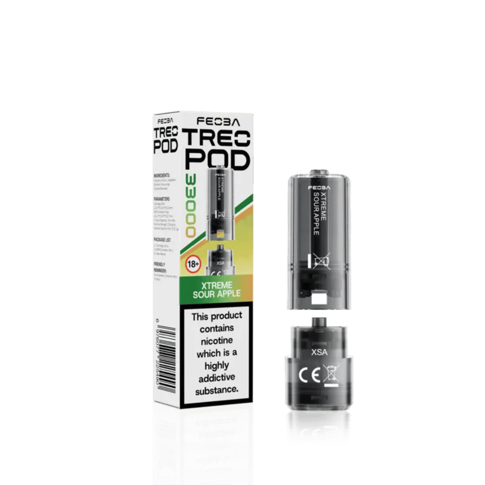 Feoba Treo 33000 Prefilled Pod Xtreme Sour Apple - EUK