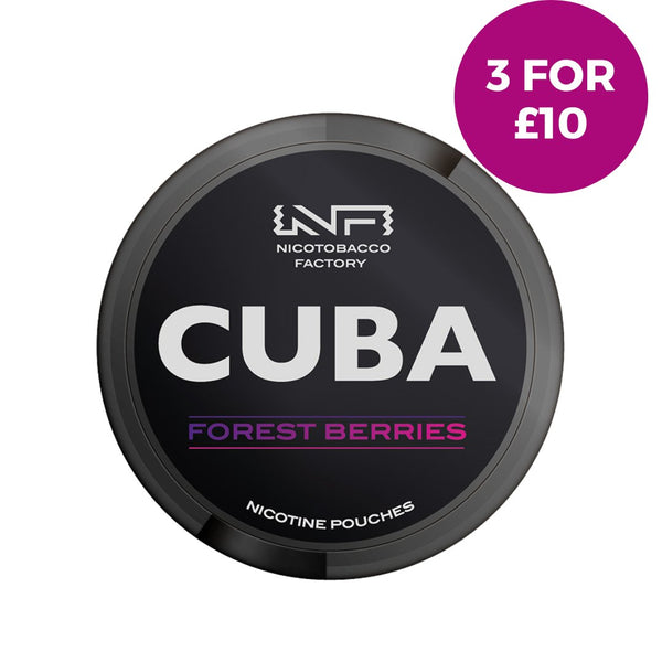 Forest Berries Nicotine Pouches by Cuba Black