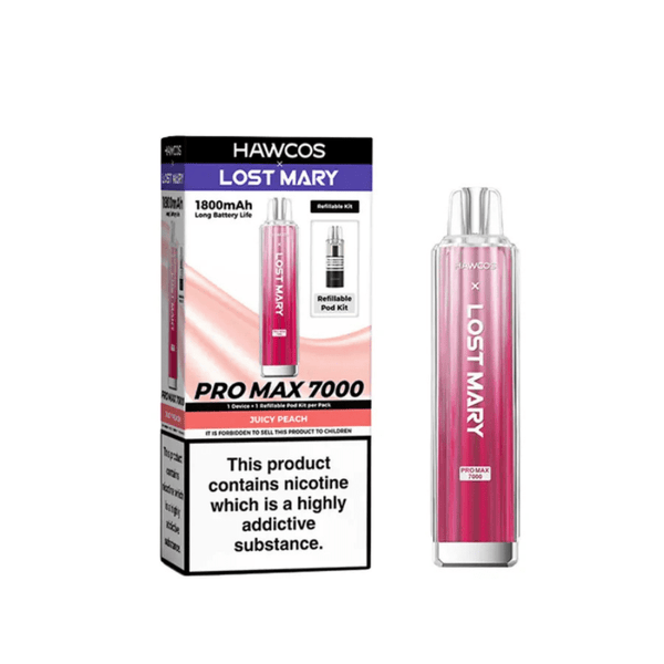 Hawcos x Lost Mary Pro Max 7000 Prefilled Pod Kit Juicy Peach