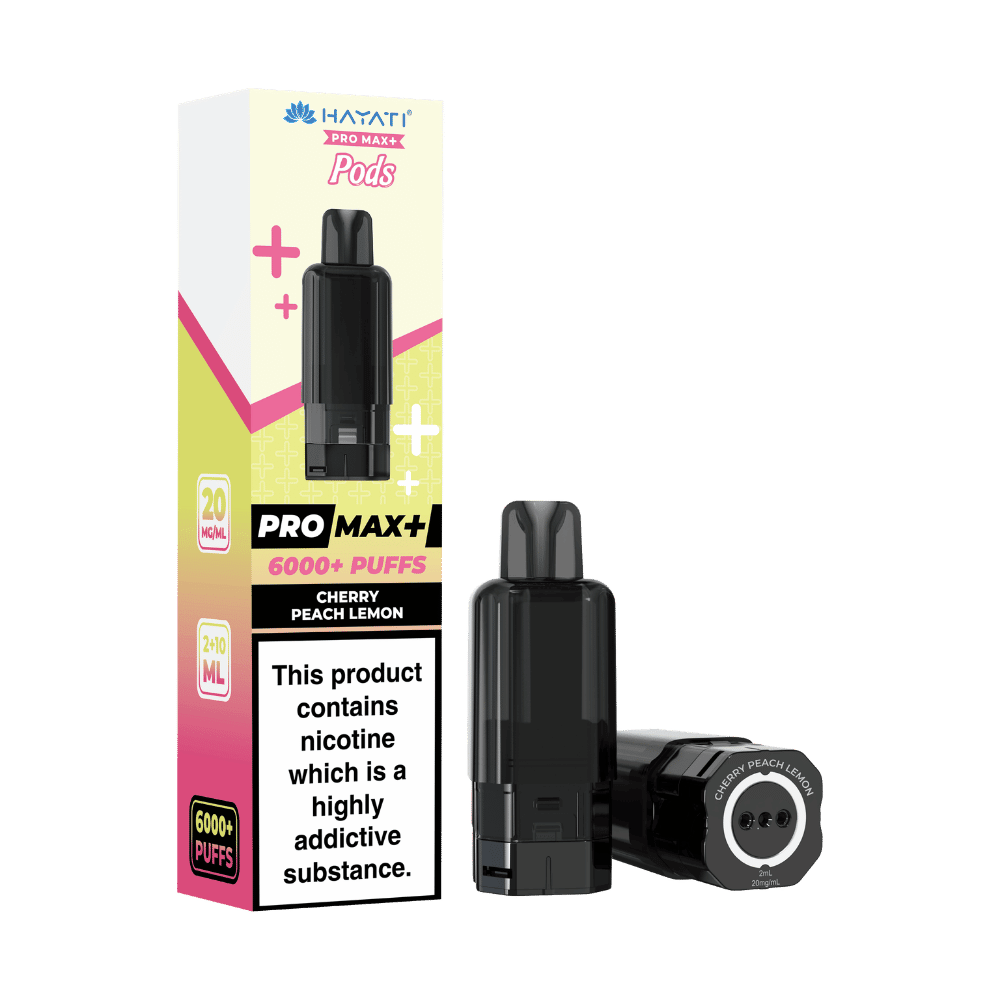 Hayati Pro Max Plus 6000 Prefilled Pod Cherry Peach Lemon - EUK