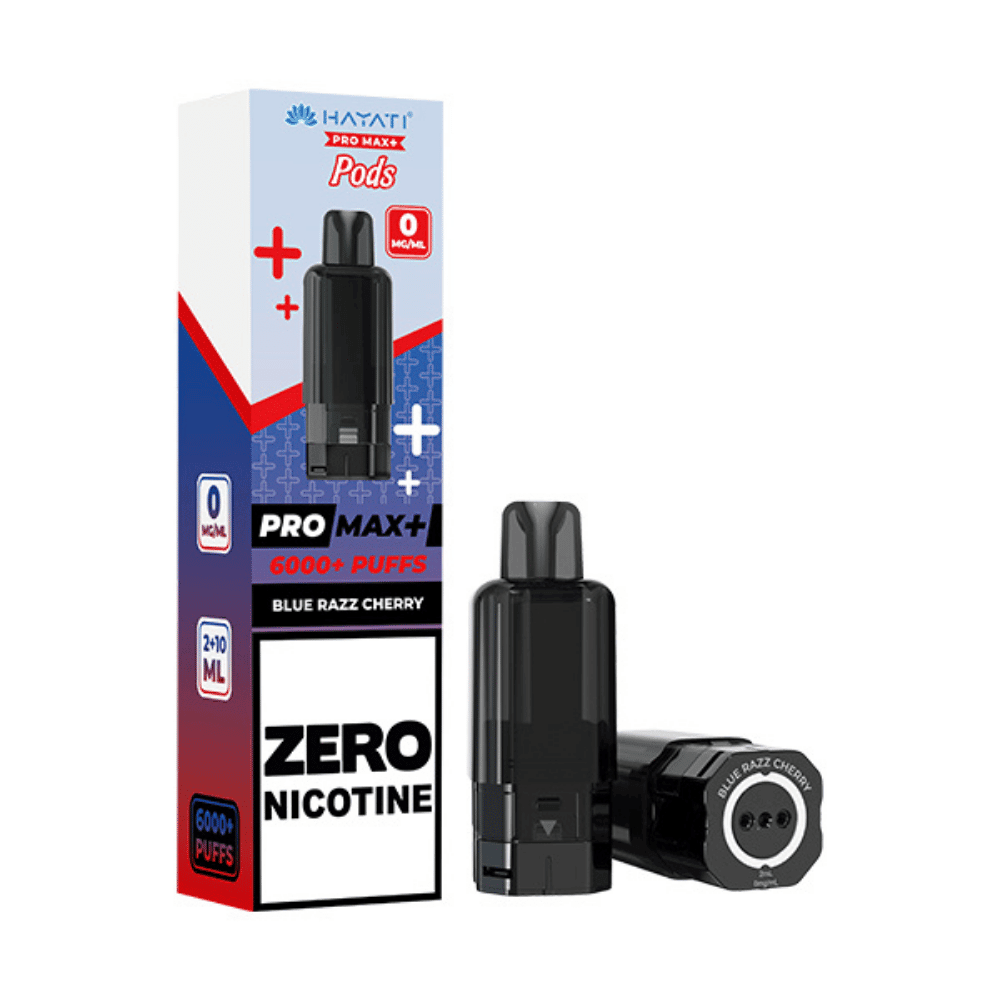 Hayati Pro Max Plus 6000 Prefilled Pod Zero Nicotine Blue Razz Cherry - EUK