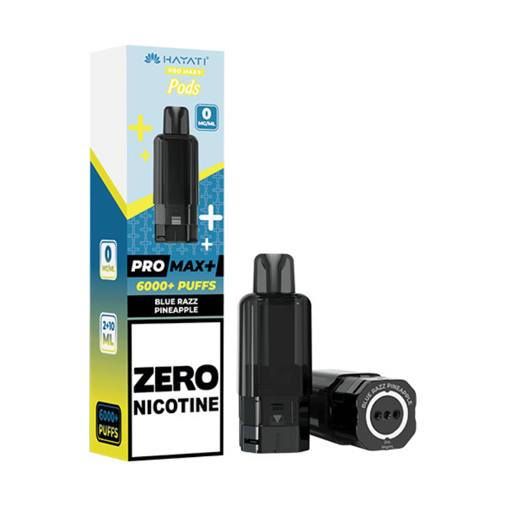 Hayati Pro Max Plus 6000 Prefilled Pod Zero Nicotine Blue Razz Pineapple - EUK