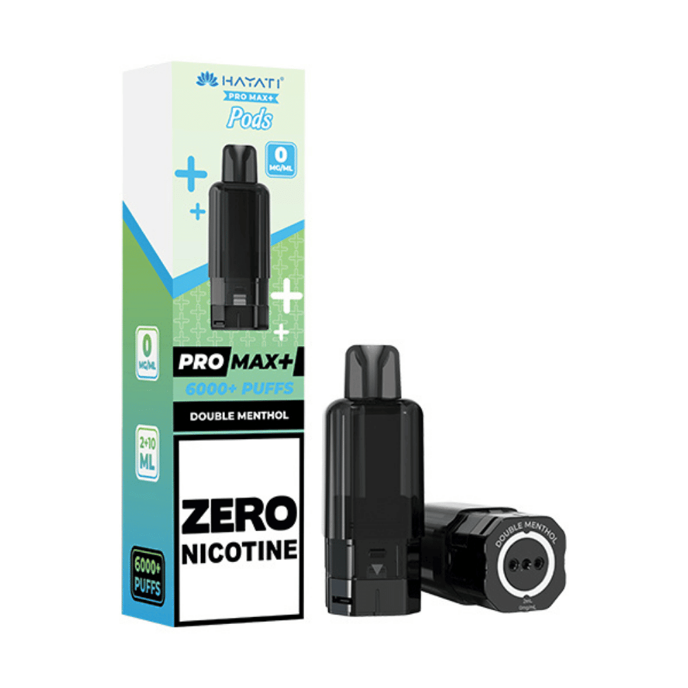 Hayati Pro Max Plus 6000 Prefilled Pod Zero Nicotine Double Menthol - EUK