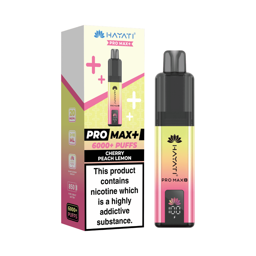 Hayati Pro Max Plus 6000 Puffs Cherry Peach Lemon - EUK