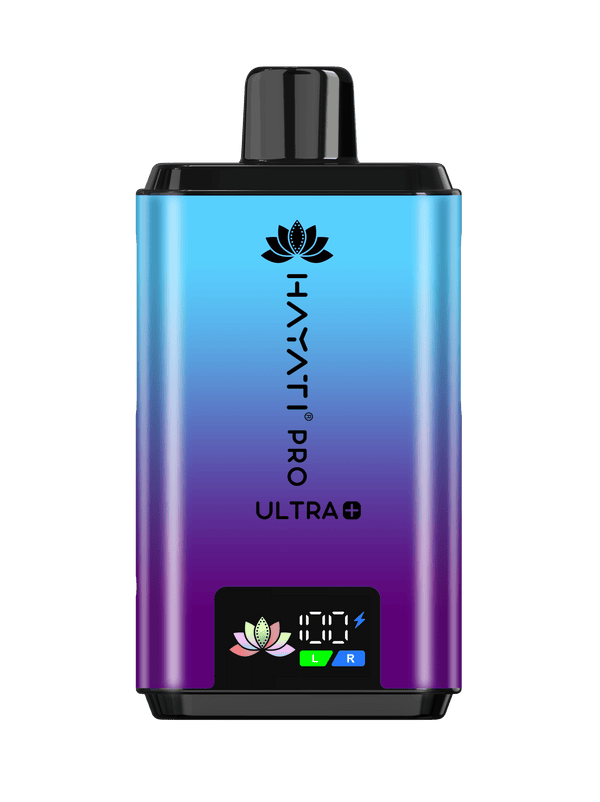 Hayati Pro Ultra Plus 25k Puffs Vape Kit Blackcurrant Cotton Candy and Blue Raspberry
