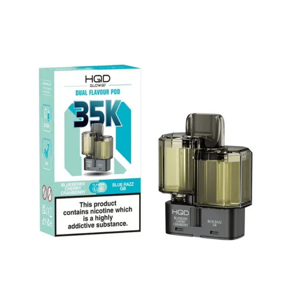 HQD Glow Air 35K Prefilled Pod Blueberry Cherry Cranberry / Blue Razz GB - EUK