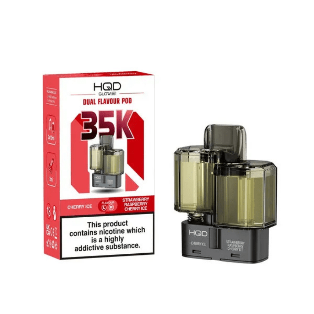 HQD Glow Air 35K Prefilled Pod Cherry Ice / Strawberry Raspberry Cherry Ice - EUK