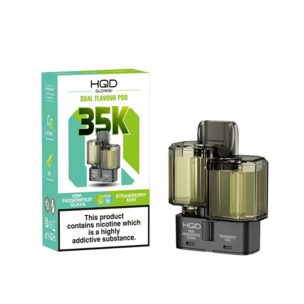 HQD Glow Air 35K Prefilled Pod Kiwi Passionfruit Guava / Strawberry Kiwi - EUK