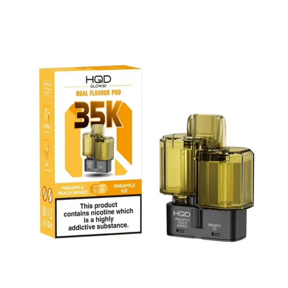 HQD Glow Air 35K Prefilled Pod Pineapple Peach Mango / Pineapple Ice - EUK