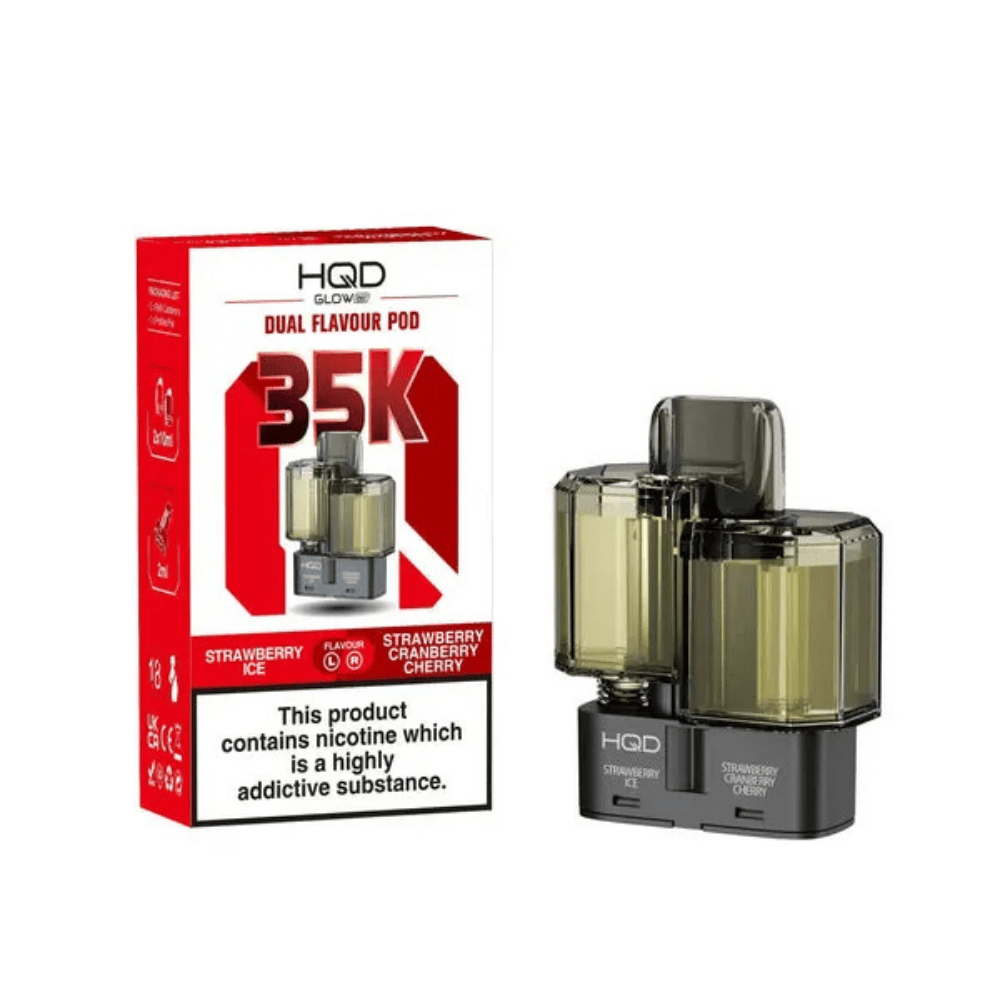 HQD Glow Air 35K Prefilled Pod Strawberry Ice / Strawberry Cranberry Cherry - EUK