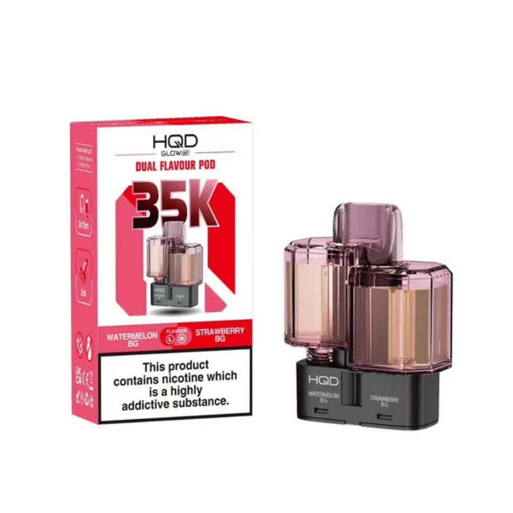 HQD Glow Air 35K Prefilled Pod Watermelon BG / Strawberry BG - EUK