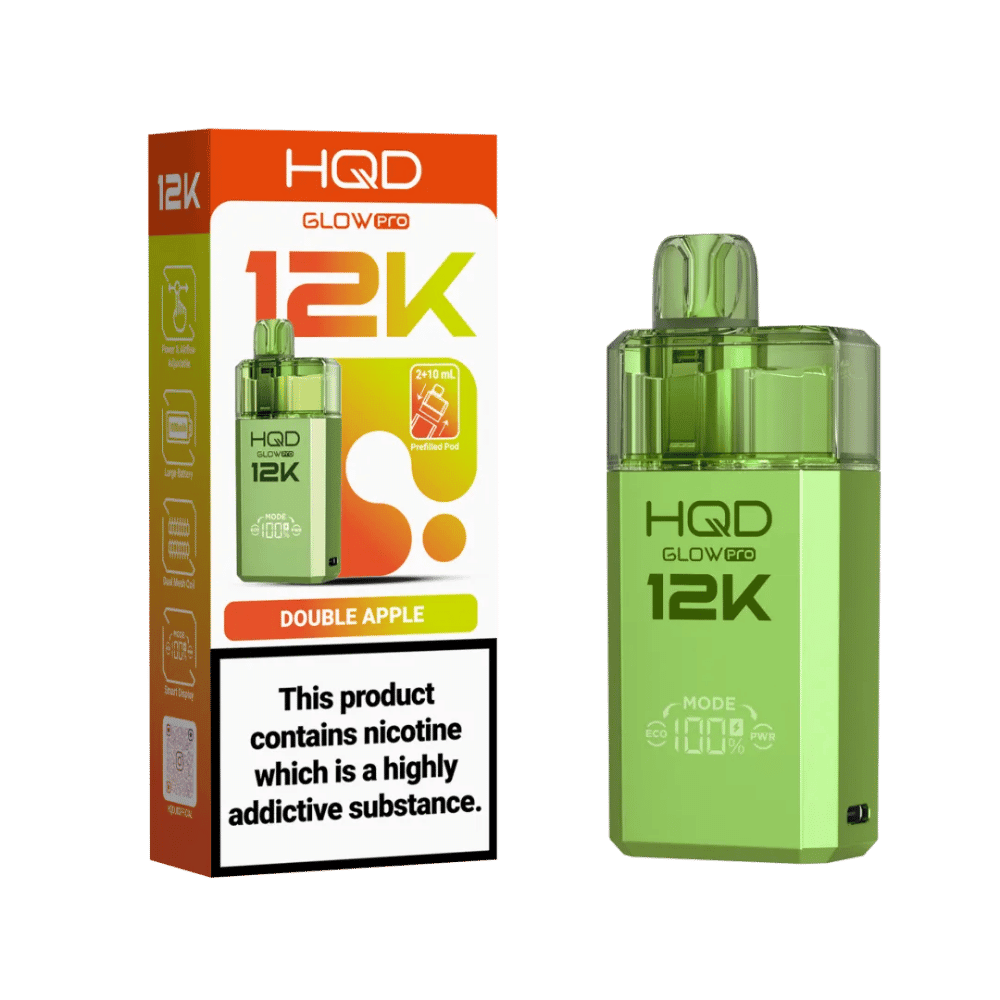 HQD Glow Pro 12K Prefilled Pod Kit Double Apple - EUK