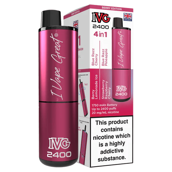 IVG 2400 Rechargeable Vape Berry Edition