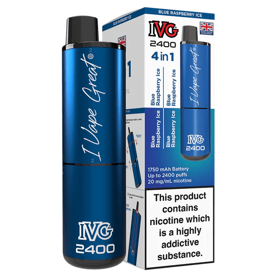 IVG 2400 Rechargeable Vape Blue Raspberry Ice