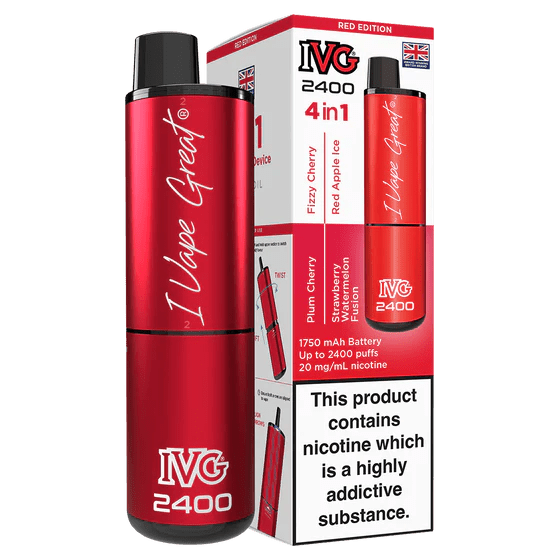 IVG 2400 Rechargeable Vape Red Edition