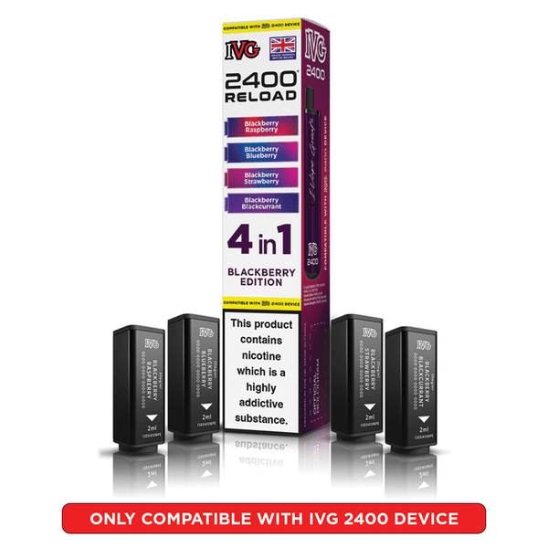 IVG 2400 Reload Blackberry Edition Prefilled Vape Pods 4 Pack