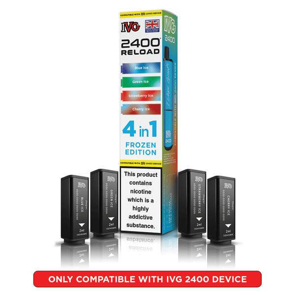 IVG 2400 Reload Frozen Edition Prefilled Vape Pods 4 Pack