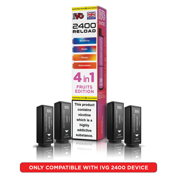 IVG 2400 Reload Fruits Edition Prefilled Vape Pods 4 Pack