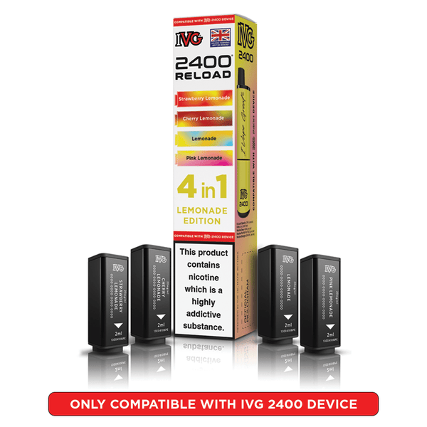 IVG 2400 Reload Lemonade Edition Prefilled Vape Pods 4 Pack