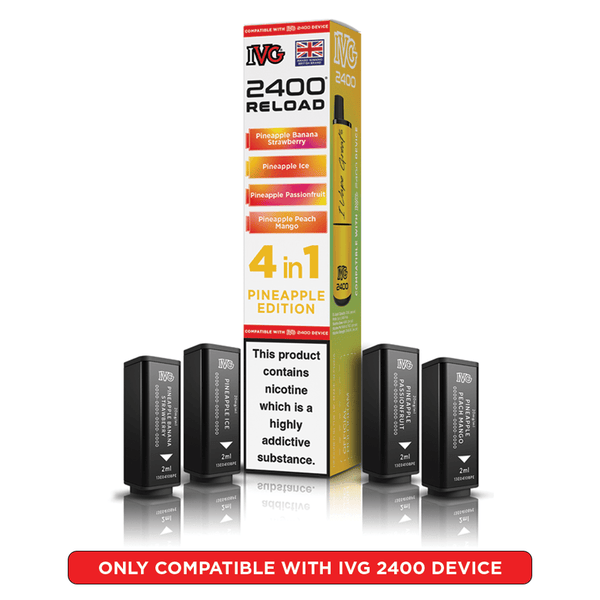 IVG 2400 Reload Pineapple Edition Prefilled Vape Pods 4 Pack