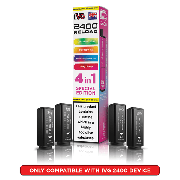 IVG 2400 Reload Special Edition Prefilled Vape Pods 4 Pack