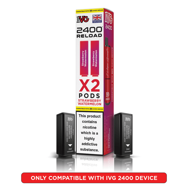 IVG 2400 Reload Strawberry Watermelon Prefilled Vape Pods 2 Pack