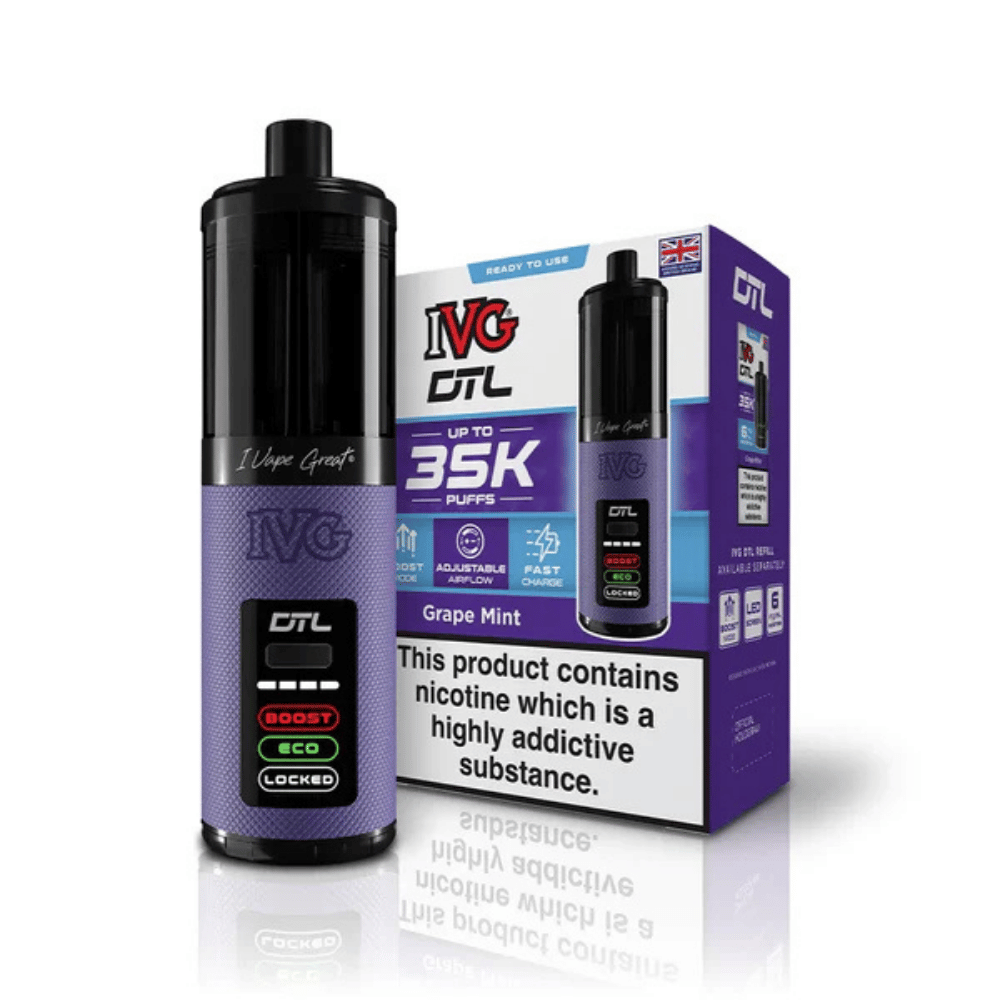 IVG DTL 35k Prefilled Pod Kit Grape Mint - EUK