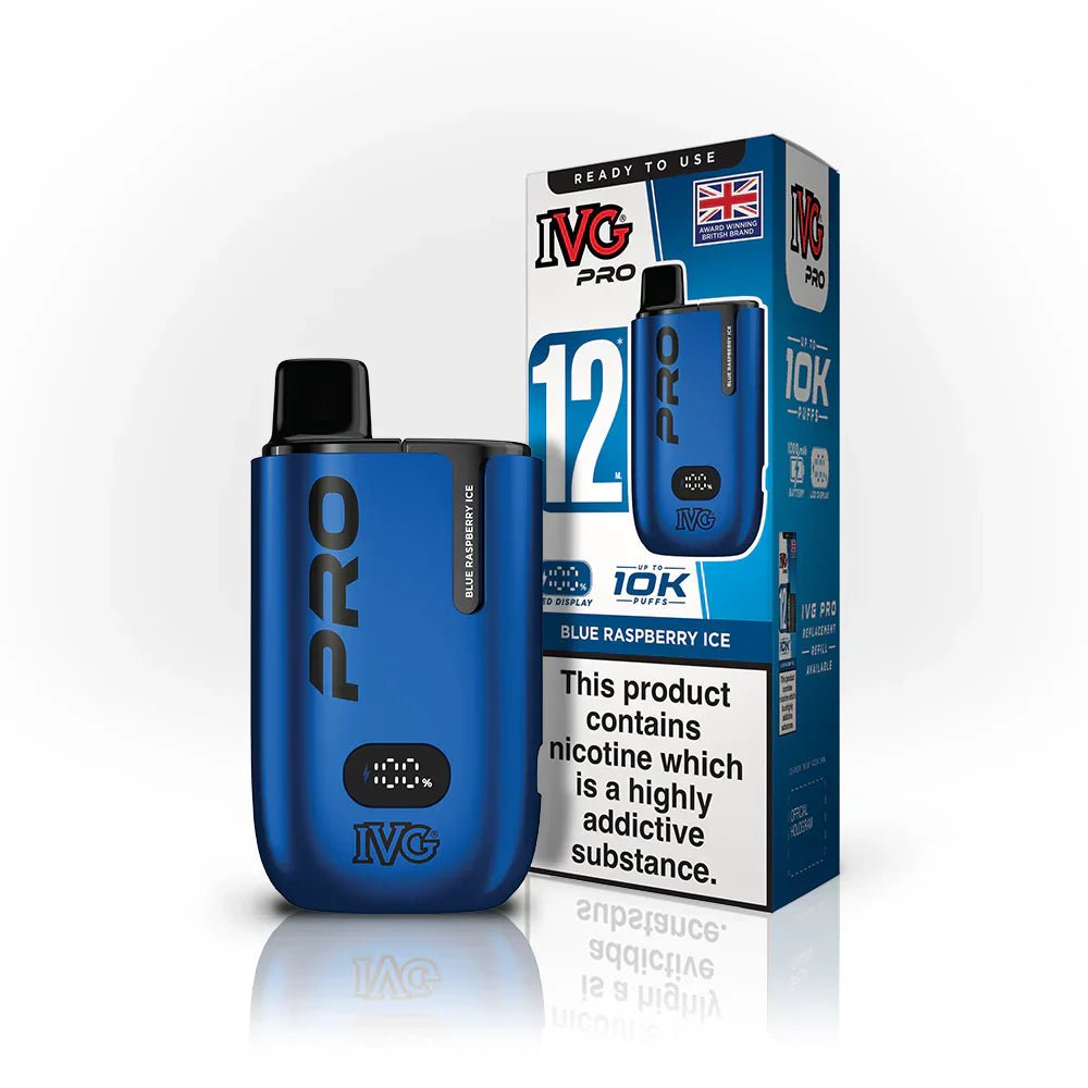 IVG Pro 12 Zero Nicotine Vape Kit Blue Raspberry Ice - EUK