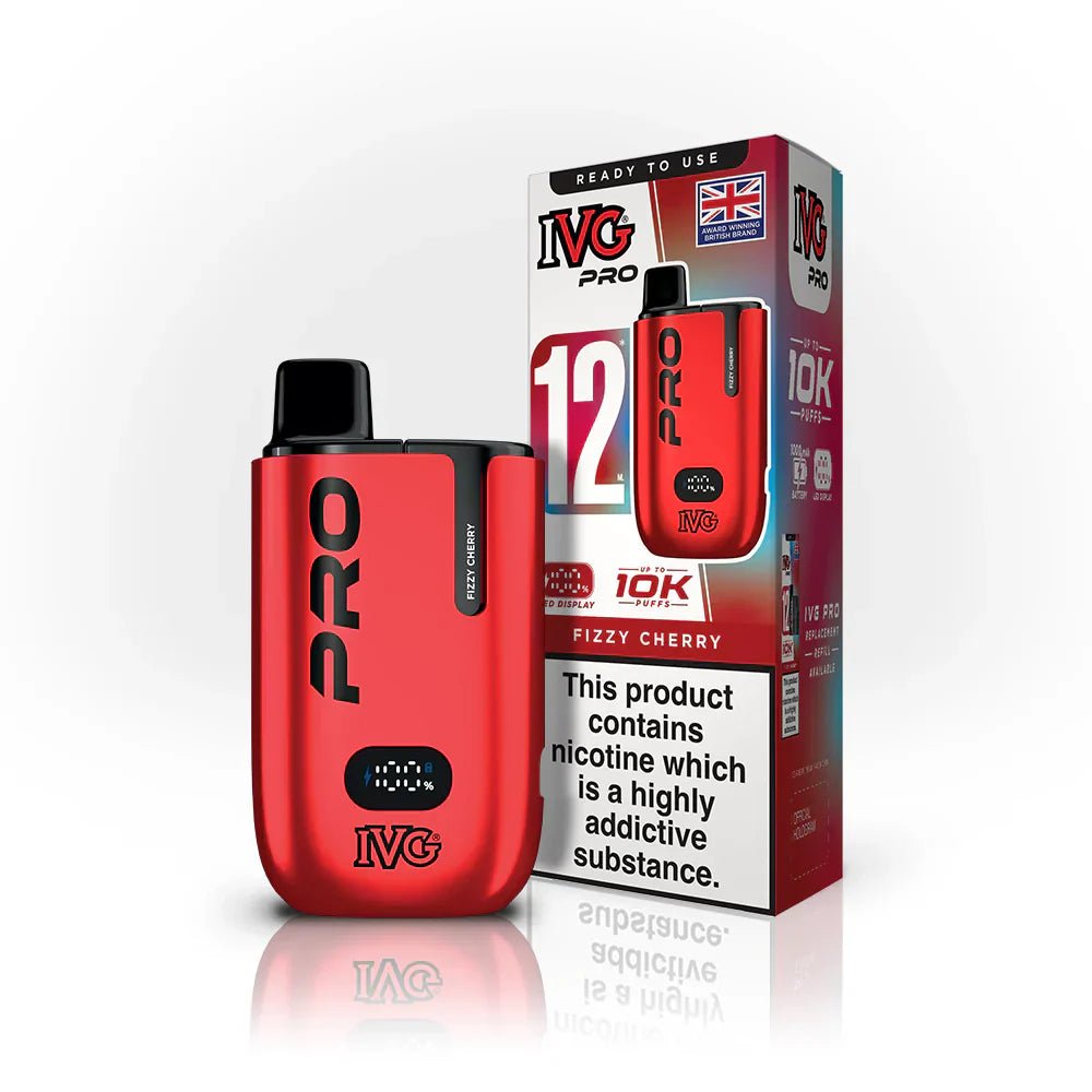 IVG Pro 12 Zero Nicotine Vape Kit Fizzy Cherry - EUK