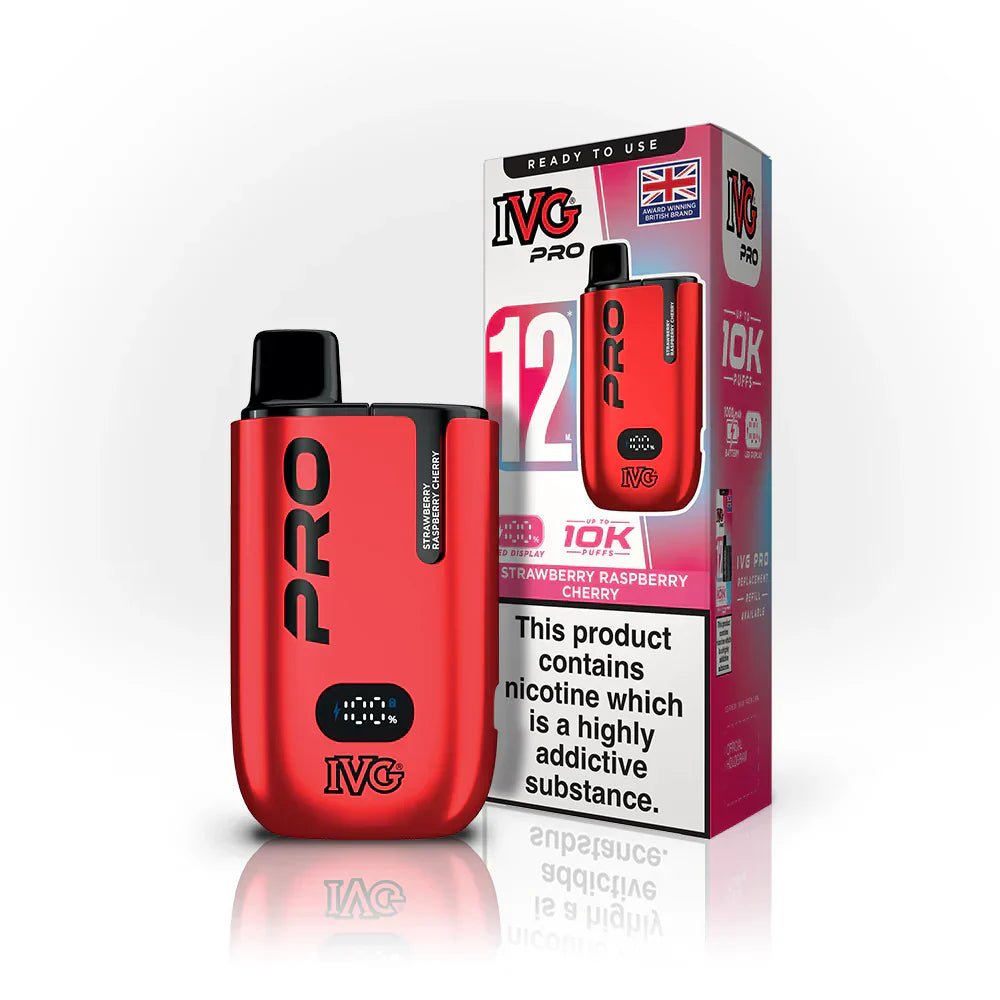IVG Pro 12 Zero Nicotine Vape Kit Strawberry Raspberry Cherry - EUK