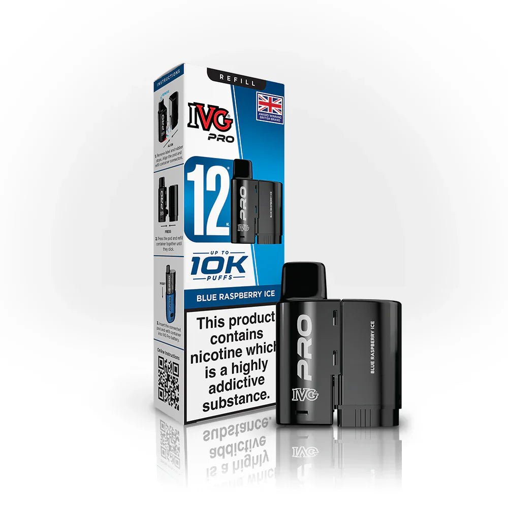 IVG Pro Zero Nicotine Blue Raspberry Ice Refill - EUK