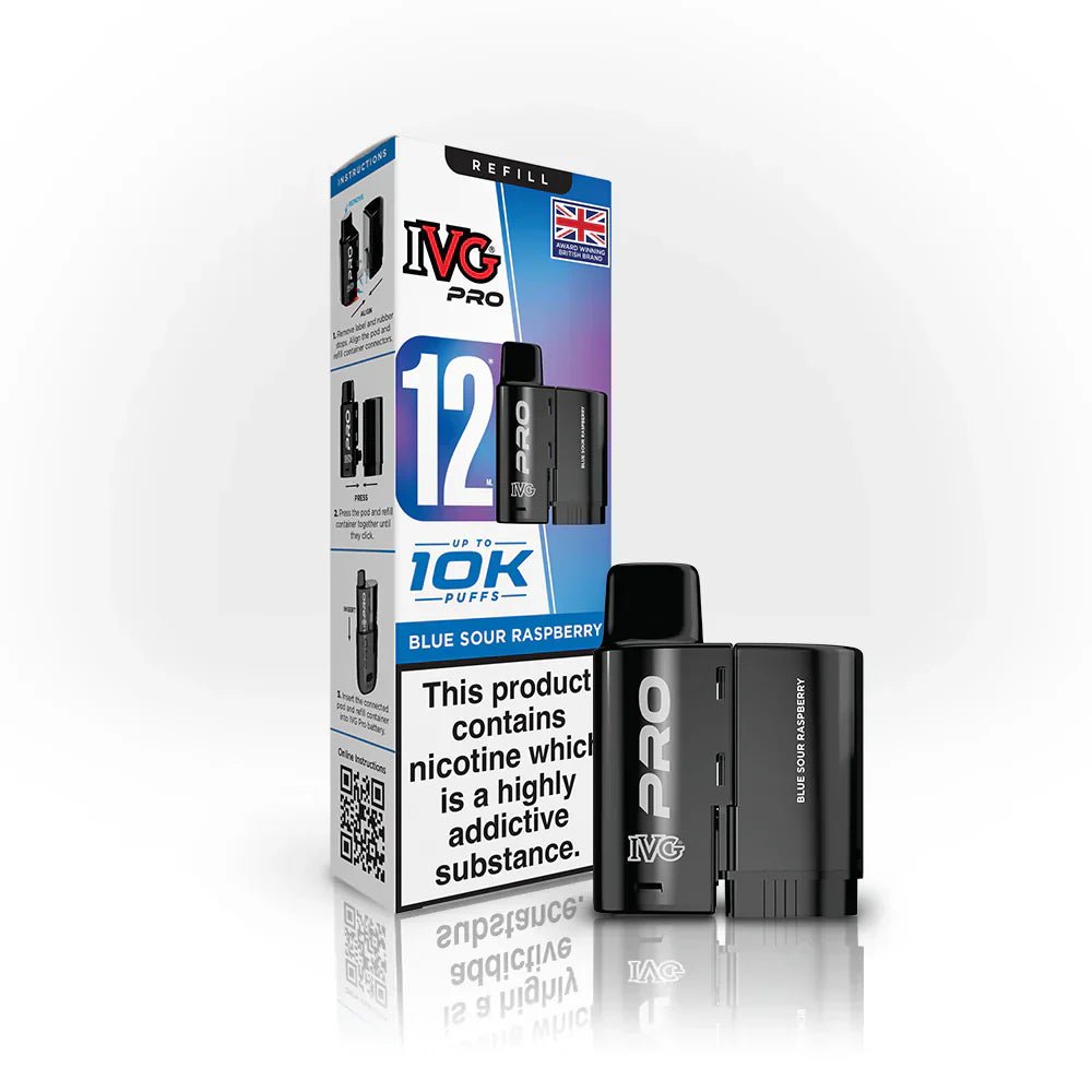 IVG Pro Zero Nicotine Refill Blue Sour Raspberry - EUK