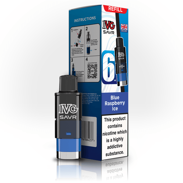 IVG SAVR Blue Raspberry Ice Refill
